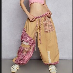 POL Patchwork Joggers | Camel